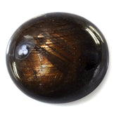 BROWN SAPPHIRE PLAIN OVAL CAB 18X16MM 16.55 Cts.