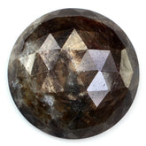 BROWN SAPPHIRE ROSE CUT ROUND CAB 16MM 11.36 Cts.
