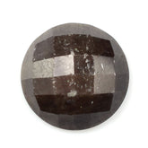 BROWN SAPPHIRE CHECKER CUT ROUND CAB 12MM 6.11 Cts.