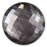 BROWN SAPPHIRE CHECKER CUT ROUND CAB 20MM 13.49 Cts.