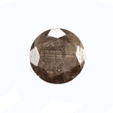 WONDER BROWN SAPPHIRE BOTH SIDE TABLE CUT ROUND 15.00MM 9.92 Cts.