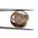 WONDER BROWN SAPPHIRE BOTH SIDE TABLE CUT ROUND 15.00MM 9.92 Cts.