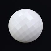 WHITE AGATE CHECKER ROUND CAB 20MM 15.65 Cts.