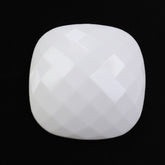 WHITE AGATE CHECKER CUSHION CAB 20MM 16.92 Cts.