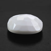 WHITE AGATE IRREGULAR FACETS CUSHION CAB (H/D) AT BOTTOM) 14MM 8.25 Cts.