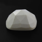 WHITE AGATE ROSE CUT CUSHION CAB 14MM 9.80 Cts.
