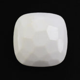 WHITE AGATE IRREGULAR FACETS CUSHION CAB (H/D AT BOTTOM)11MM 4.48 Cts.