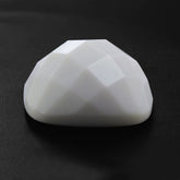 WHITE AGATE CHECKER CUSHION CAB 14MM 10.23 Cts.