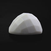 WHITE AGATE CHECKER TRILLION CAB 14MM 8.20 Cts.