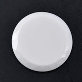 WHITE AGATE TABLE CUT FLAT BOTTOM ROUND 25MM 14.60 Cts.
