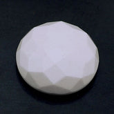 WHITE AGATE CHECKER ROUND CAB 15MM 7.35 Cts.