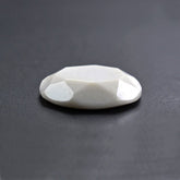 WHITE AGATE TABLE CUT OVAL (WITH FLAT BOTTOM) 12X10MM 2.60 Cts.