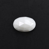 WHITE AGATE ROSE CUT OVAL CAB 12X8MM 3.18 Cts.