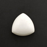 WHITE AGATE TRILLION CAB 14MM 10.50 Cts.