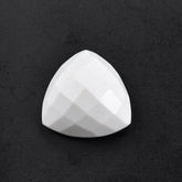 WHITE AGATE CHECKER TRILLION CAB 14MM 8.11 Cts.