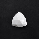 WHITE AGATE ROSE CUT TRILLION CAB 10MM 3.10 Cts.