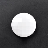 WHITE AGATE BRIOLETTE ROUND 18MM 10.40 Cts.