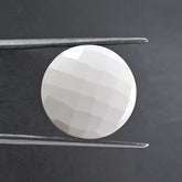 WHITE AGATE BRIOLETTE ROUND 18MM 10.40 Cts.