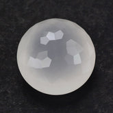 WHITE MILKY QUARTZ IRREGULAR CUT SPECIAL ROUND 18MM 21.93 Cts.