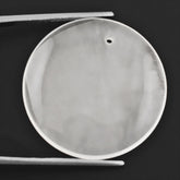 WHITE MILKY QUARTZ LENTIL ROUND (FULL DRILL) 25MM 17.49 Cts.
