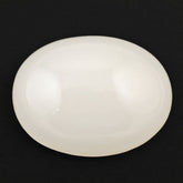 WHITE MILKY QUARTZ OVAL CAB 16X12MM 9.21 Cts.