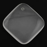 WHITE MILKY QUARTZ LENTIL CUSHION (FULL DRILL) 20MM 13.80 Cts.