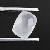 WHITE MILKY QUARTZ BRIOLETTE CUSHION 8X6MM 1.23 Cts.