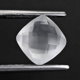 WHITE MILKY QUARTZ BRIOLETTE CUSHION 8MM 2.15 Cts.