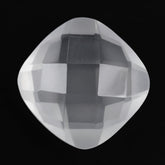 WHITE MILKY QUARTZ BRIOLETTE CUSHION 11MM 4.90 Cts.