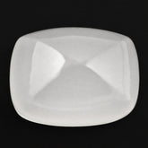 WHITE MILKY QUARTZ PYRAMID CUSHION CAB 16X12MM 15.63 Cts.