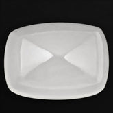 WHITE MILKY QUARTZ PYRAMID CUSHION CAB 18X13MM 18.25 Cts.