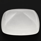 WHITE MILKY QUARTZ PYRAMID CUSHION CAB 18X13MM 18.25 Cts.