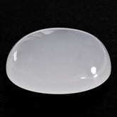 WHITE MILKY QUARTZ OVAL CAB 25X20MM 37.05 Cts.
