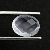 WHITE MILKY QUARTZ BRIOLETTE OVAL 10X8MM 2.3 Cts.