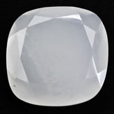 WHITE MILKY QUARTZ BOTH SIDE TABLE CUT CUSHION 15MM 7.93 Cts.