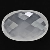 WHITE MILKY QUARTZ BRIOLETTE OVAL 30X20MM 35.83 Cts.