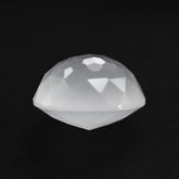 WHITE MILKY QUARTZ FOOTBALL CUT HIGH DOME ROUND 12MM 6.67 Cts.