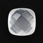WHITE MILKY QUARTZ BRIOLETTE CUSHION 11MM 5.06 Cts.