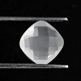 WHITE MILKY QUARTZ BRIOLETTE CUSHION 11MM 5.06 Cts.