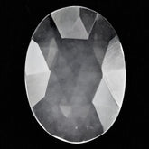 WHITE MILKY QUARTZ ROSE CUT BRIOLETTE OVAL (FLAT) 18X13MM 4.23 Cts.