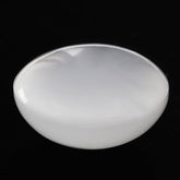 WHITE MILKY QUARTZ LENTIL ROUND 15MM 13.73 Cts.