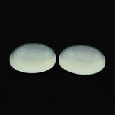 WHITE MILKY QUARTZ OVAL CAB 14X10MM 5.41 Cts.