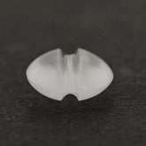 WHITE MILKY QUARTZ LENTIL ROUND WITH CARVED BELT 9MM 2.28 Cts.