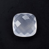 WHITE MILKY QUARTZ BRIOLETTE CUSHION 14MM 7.63 Cts.