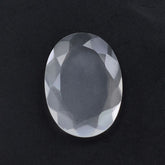 WHITE MILKY QUARTZ BOTH SIDE TABLE CUT OVAL 18X13MM 6.00 Cts.