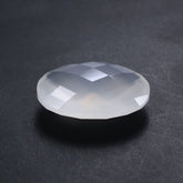 WHITE MILKY QUARTZ BRIOLETTE OVAL 16X12MM 7.00 Cts.