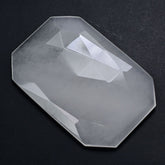 WHITE MILKY QUARTZ ROSE CUT FLAT OCTAGON CAB 36.50X24.50MM 30.60 Cts.