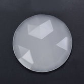 WHITE MILKY QUARTZ ROSE CUT ROUND CAB 25MM 24.95 Cts.