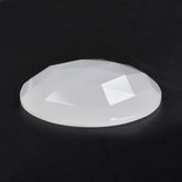 WHITE MILKY QUARTZ ROSE CUT ROUND CAB 25MM 24.95 Cts.