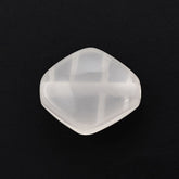 WHITE MILKY QUARTZ LENTIL FANCY SHAPE (WITH GROOVE IN GIRDLE) 14X12MM 7.53 Cts.